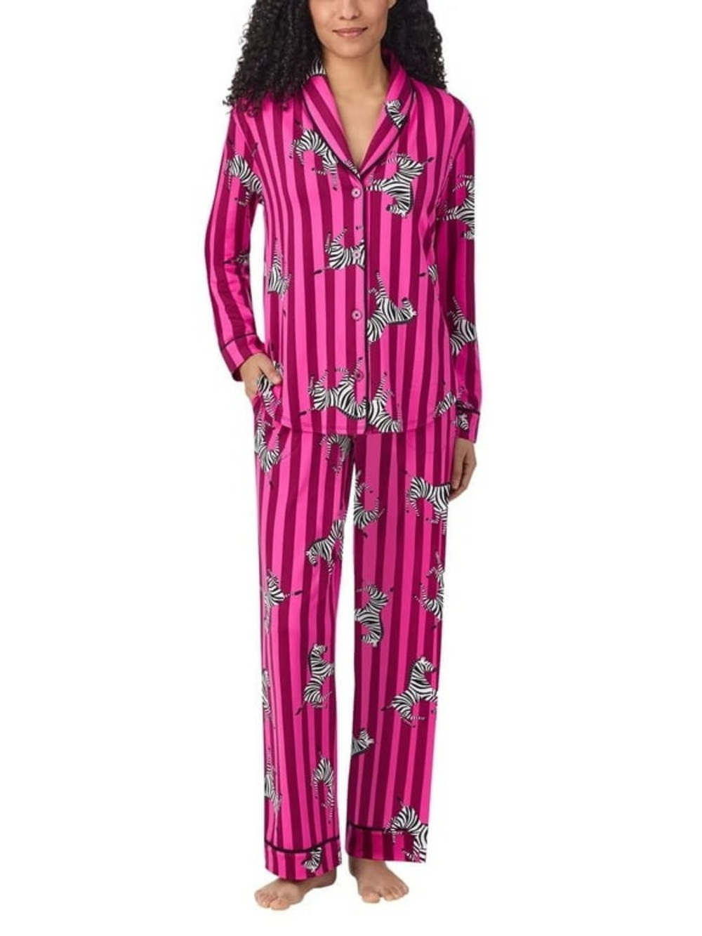 Maximalism Zebra Fuschia Pink PJ Lounge Set Size XL Comfy Colorful Cute